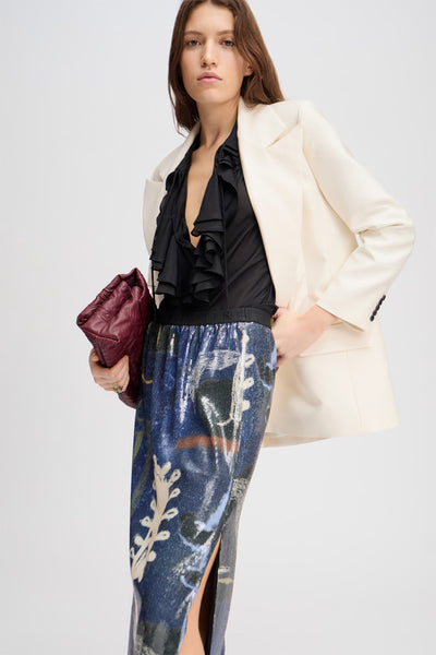 Lebane Artist Print Sequin Skirt