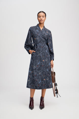 Gitalu Print Wrap Dress