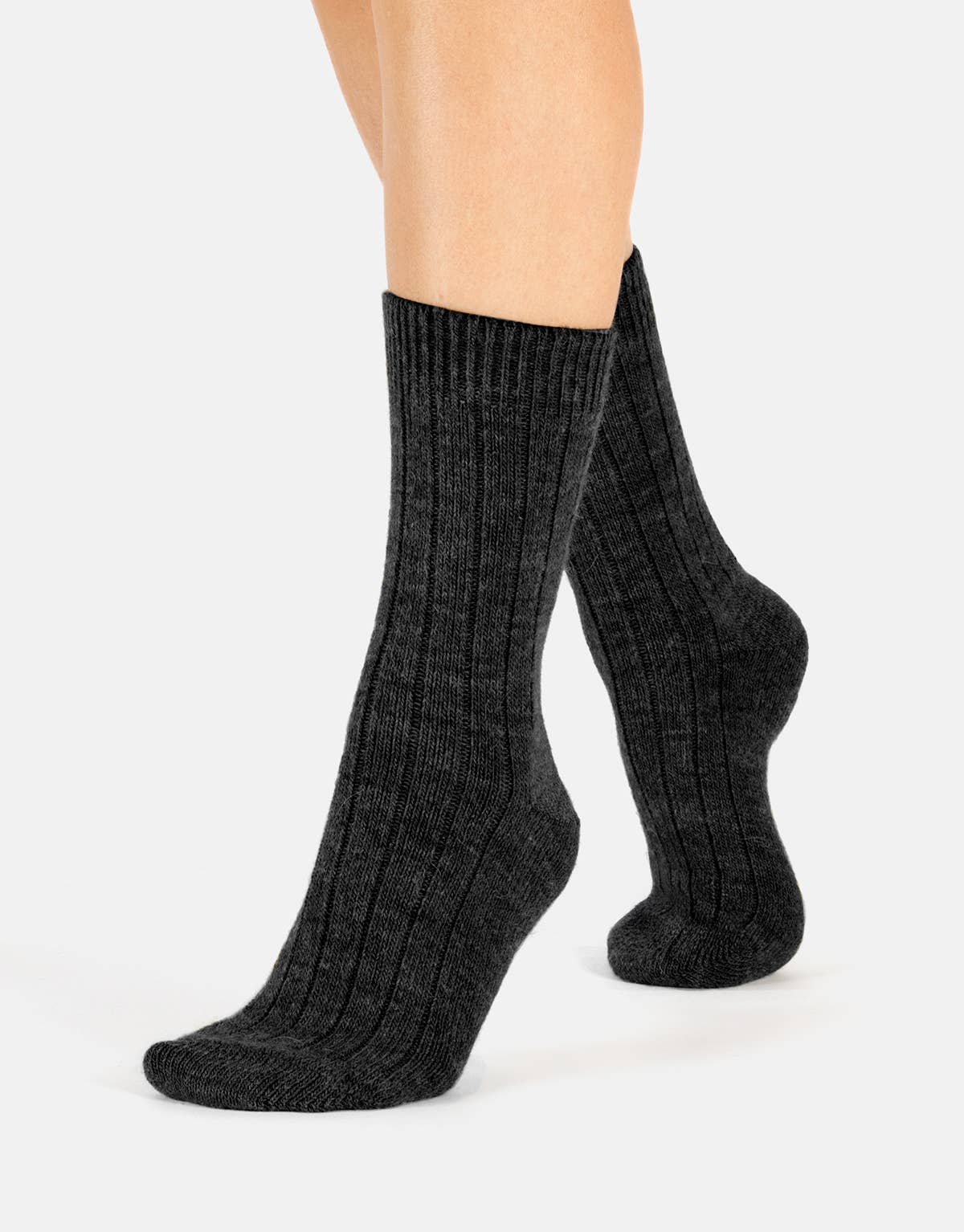 Alpaca Wool Ribbed Winter Socks