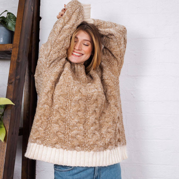 Jennie Cable Marled Sweater