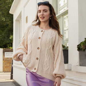 Brigit Heart Stitch Cardigan,Cara & The Sky - Shopidpearl
