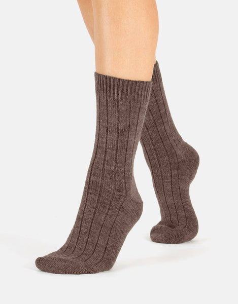 Alpaca Wool Ribbed Winter Socks