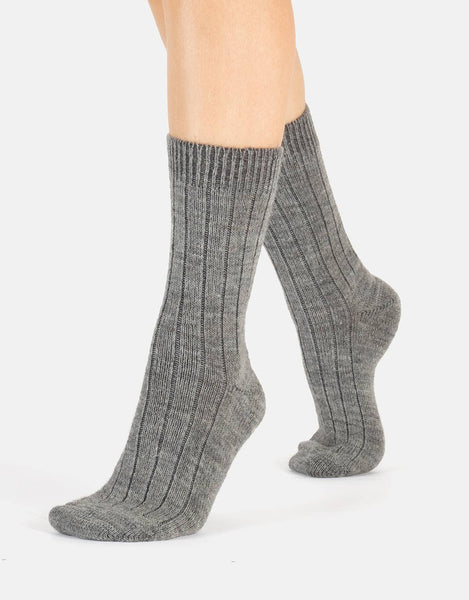Alpaca Wool Ribbed Winter Socks