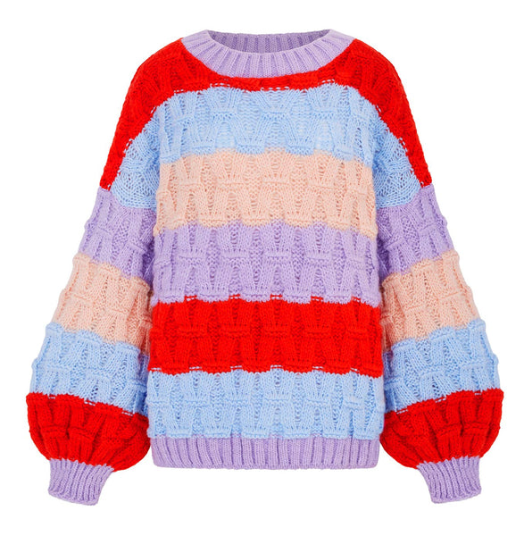 Mandy Criss-Cross Stripe Sweater