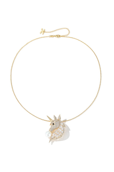 Classicharms Gold Pav¨ Unicorn Brooch - shopidPearl