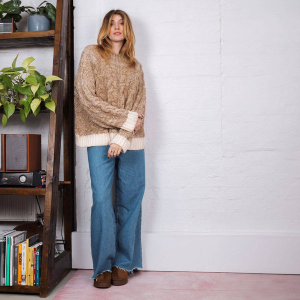 Jennie Cable Marled Sweater