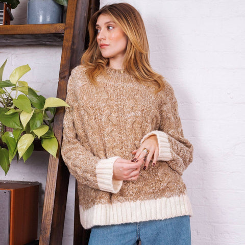 Jennie Cable Marled Sweater