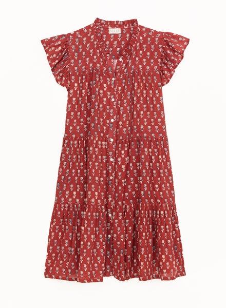 Ari Print Frill Dress,MABE - Shopidpearl