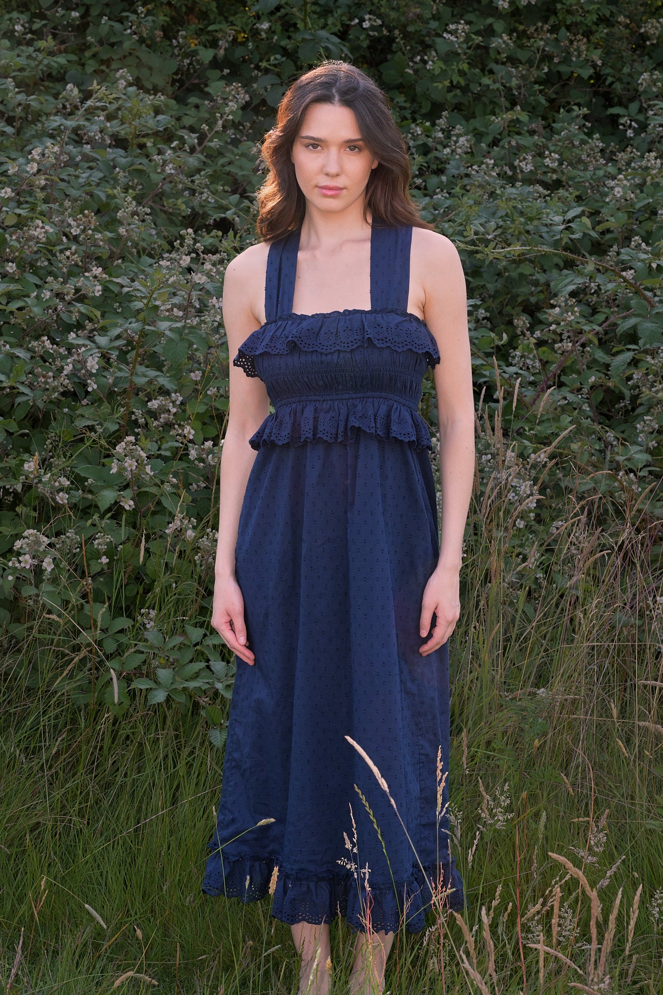 ally blue dress Blue Maxi Dress Front Split