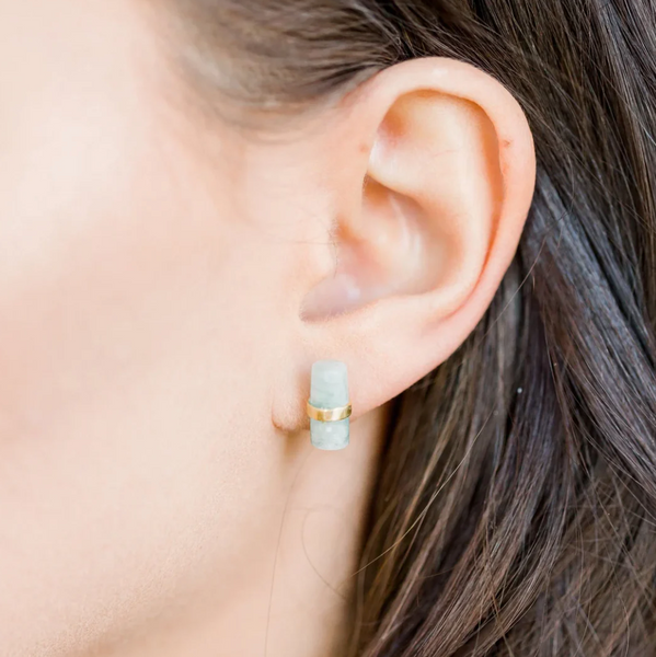 Layne Pillar Labradorite Stud Earrings