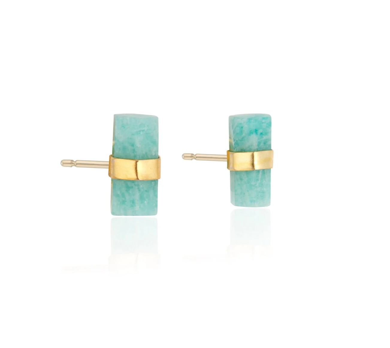 Layne Pillar Amazonite Stud Earrings