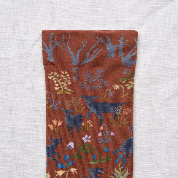 Floral Woodland Cotton Socks