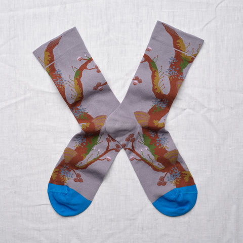 Forest Floral Tree Cotton Socks