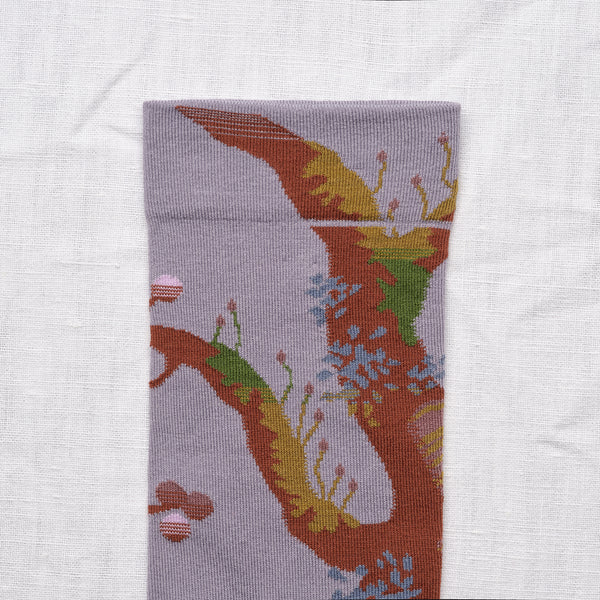 Forest Floral Tree Cotton Socks