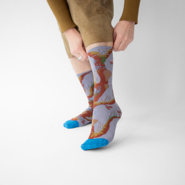Forest Floral Tree Cotton Socks