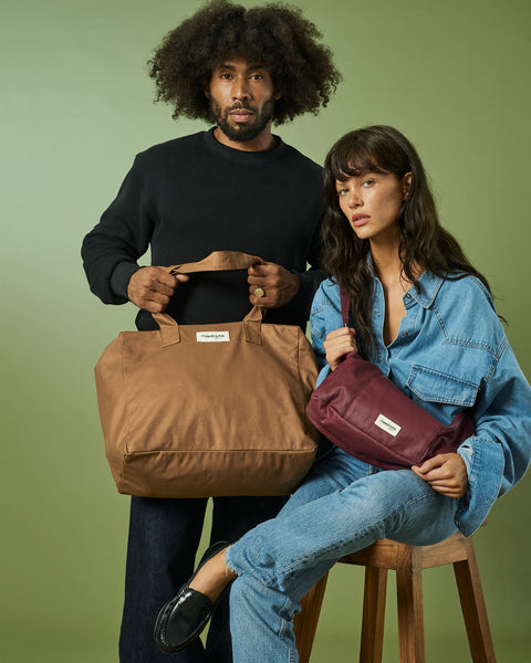 Charlot Micro Waxed Canvas Handbag,Rivedroite Paris - Shopidpearl