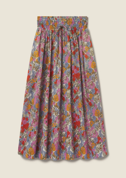 Bianca Cotton Floral Midi Skirt,Trovata - Shopidpearl