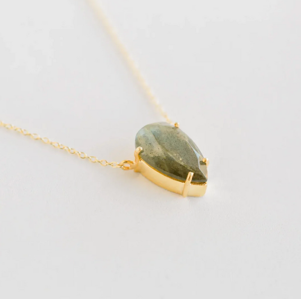 Blake Labradorite Teardrop Necklace