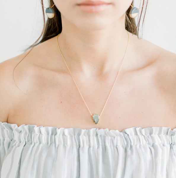 Blake Labradorite Teardrop Necklace