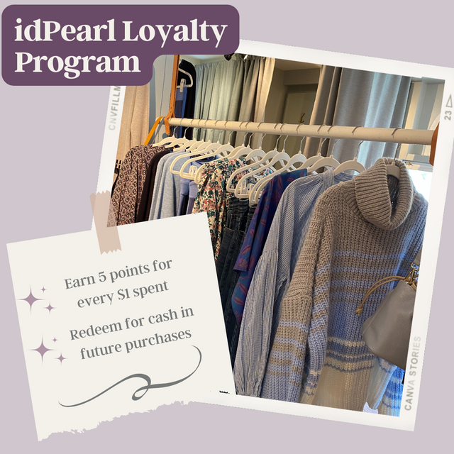 idPearl Boutique Woodstock NY indie fashion store loyalty rewards program sign up