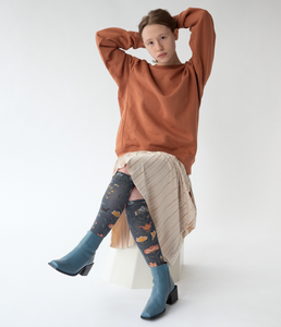 Bonne Maison Pattern Novelty Knee High Socks indie designer fashion idpearl