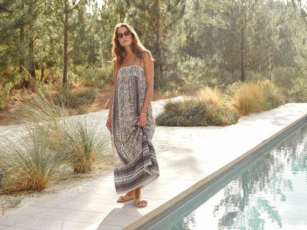 Cass Print Maxi Dress,MABE - Shopidpearl