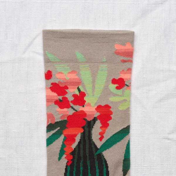 Floral Vase Cotton Socks