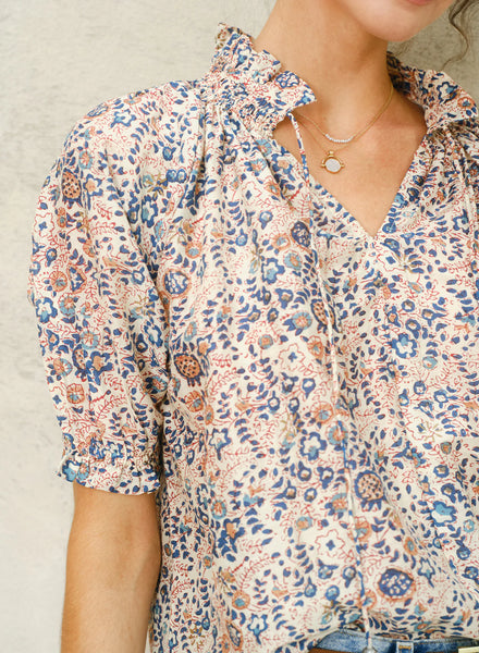 Cass Floral Top,MABE - Shopidpearl