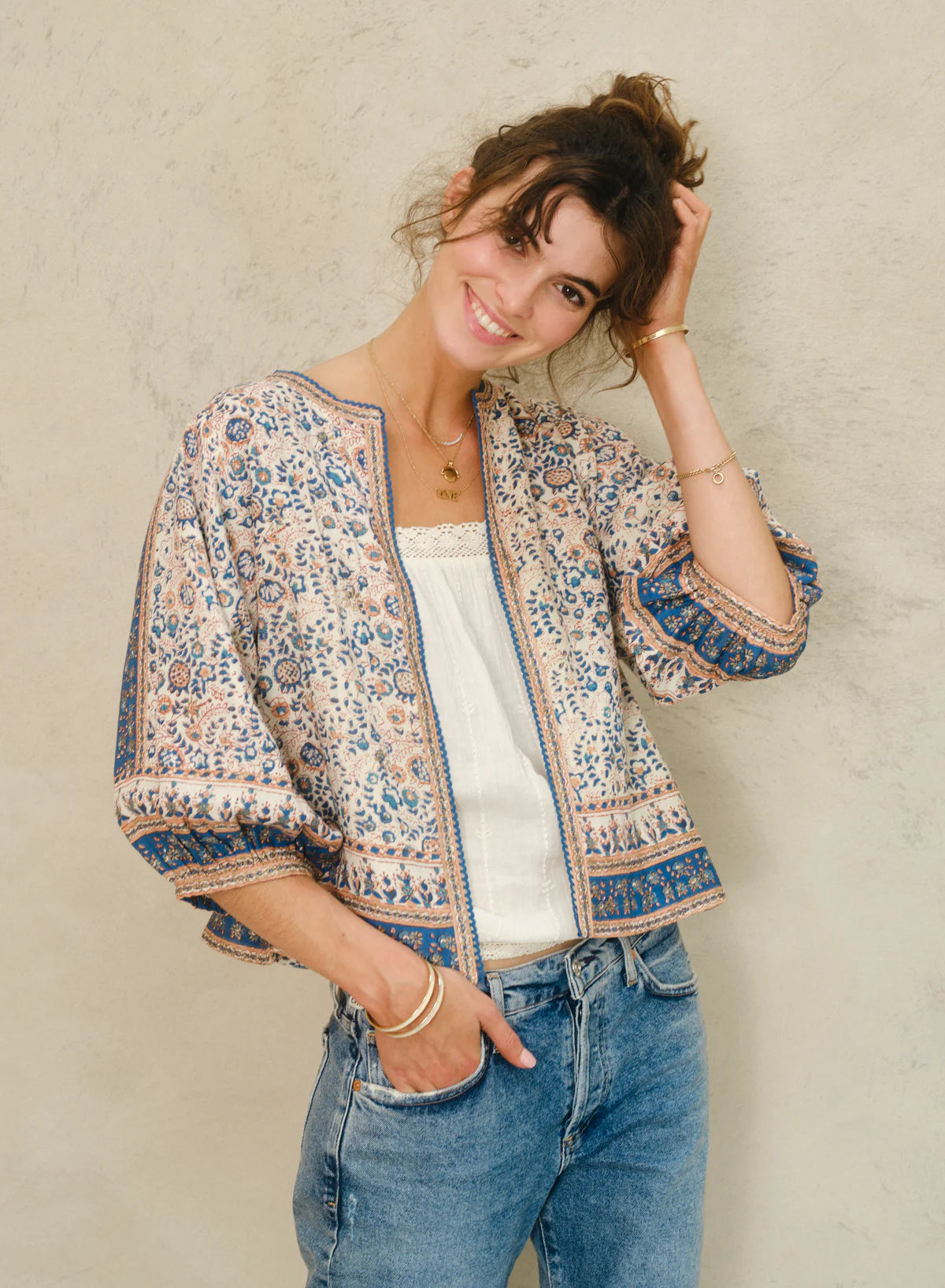 Cass Floral Jacket,MABE - Shopidpearl