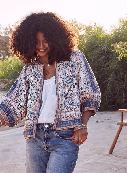 Cass Floral Jacket,MABE - Shopidpearl