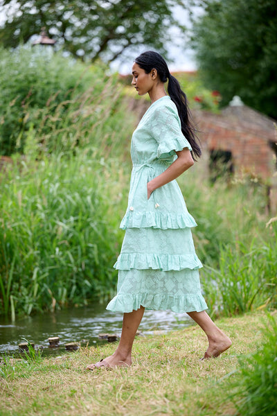 Celine Cotton Lace Dress