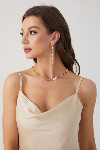 Classicharms Asymmetrical Molten Baroque Pearl Earrings - shopidPearl