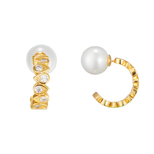 Classicharms Gold Teardrop Zirconia Earrings,Classicharms - Shopidpearl