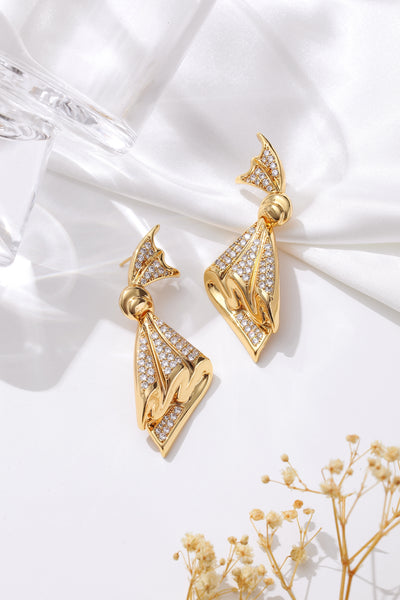 Classicharms Pav¨ Diamonds Embellished Butterfly Earrings - shopidPearl