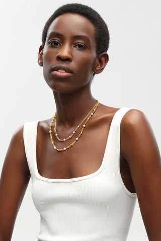 Classicharms Popular Double Stranded Necklace With Natural Pearls - shopidPearl