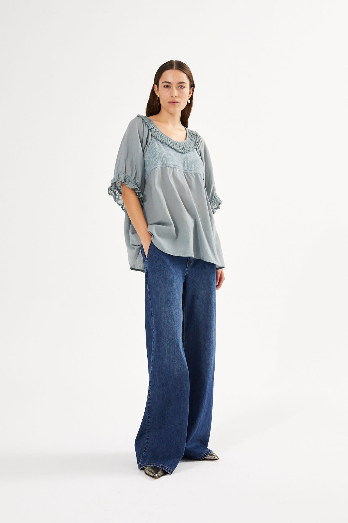 Dorita Cotton Angel Top,Rabens Saloner - Shopidpearl