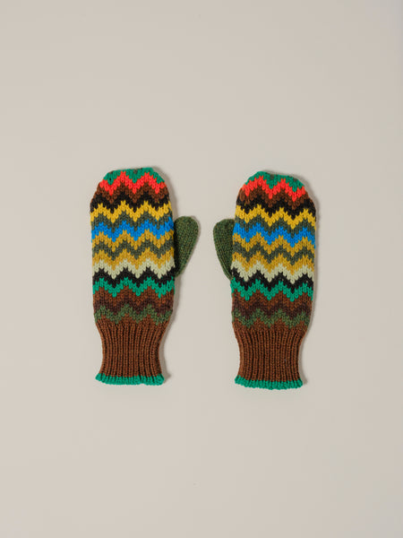 Mizzoni Mittens Forest Green Combo