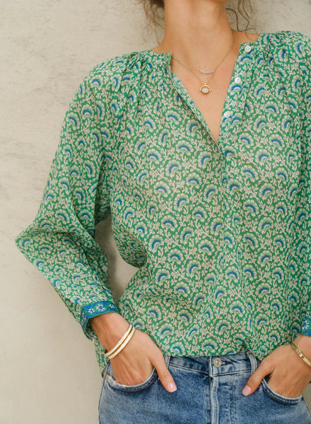 Dana Print Cotton Top,MABE - Shopidpearl