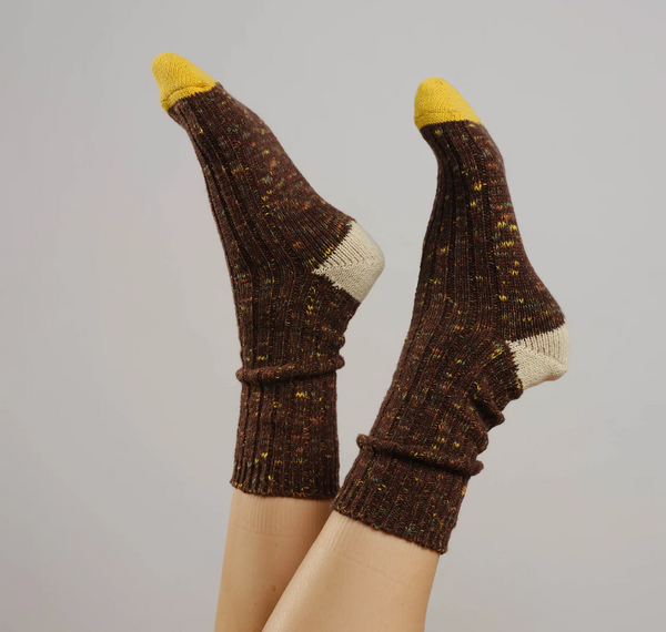 Marled Cotton Wool Crew Socks