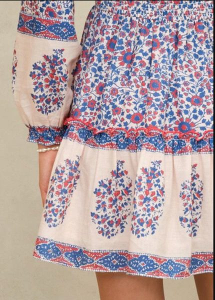 Della Floral Print Mini Dress,MABE - Shopidpearl