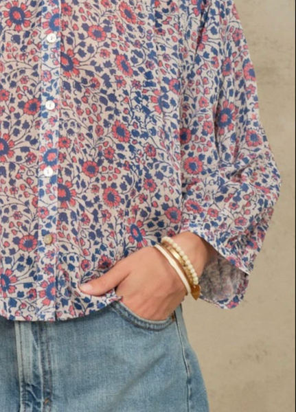 Della Floral Print Top,MABE - Shopidpearl
