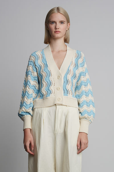 Luna Cotton Chevron Cardigan,Eleven Six - Shopidpearl