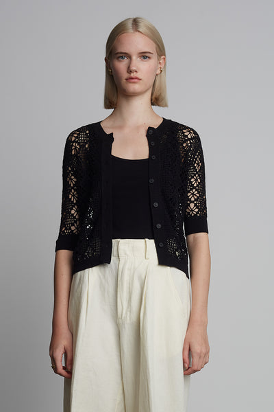 Ruby Cotton Crochet Cardigan,Eleven Six - Shopidpearl