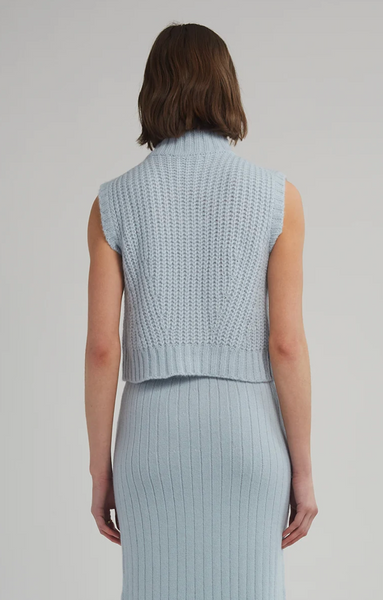 Ada Cable Sweater Vest Powder Blue