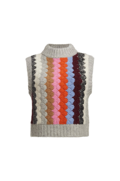 Carla Sweater Vest Multi Color