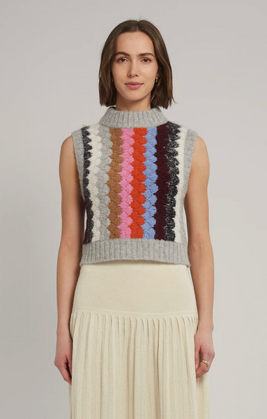 Carla Sweater Vest Multi Color