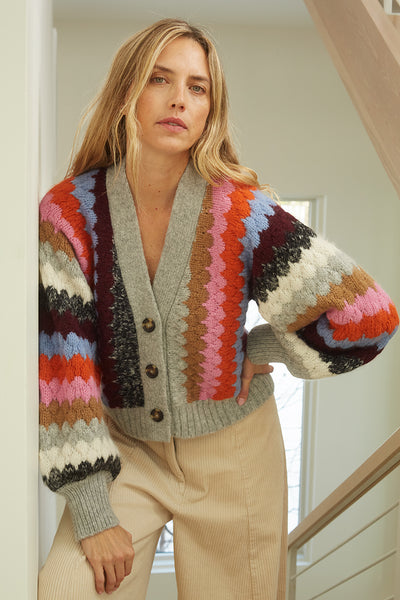 Charlie Cardigan Sweater Multi Color