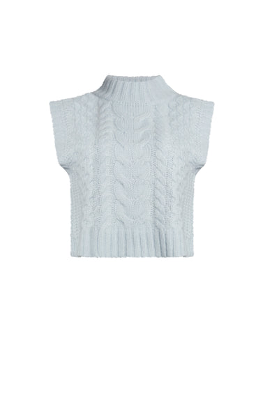 Ada Cable Sweater Vest Powder Blue