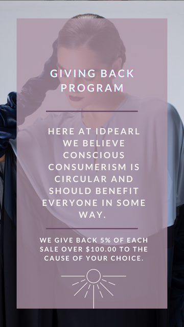 idPearl indie fashion boutique giving back 5% of sales program 