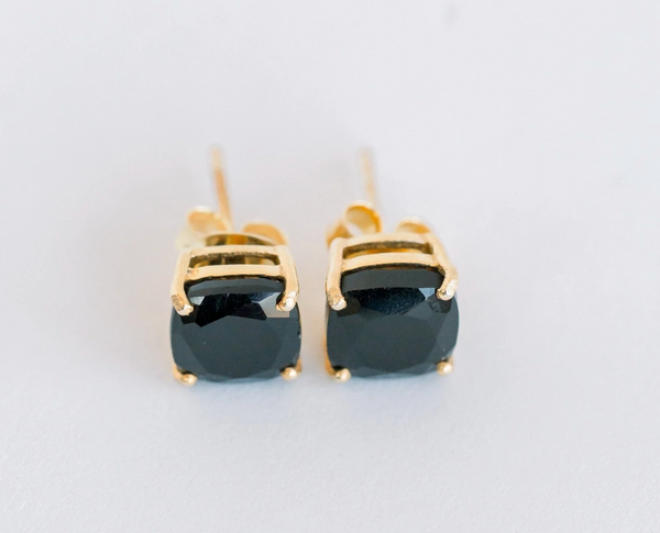 Emmy Stud Black Onyx Earrings,Elli Parr - Shopidpearl